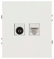 ТВ-розетка и розетка Ethernet RJ-45 без рамки Эра Arktik 16-3110-01 500_191_3089209